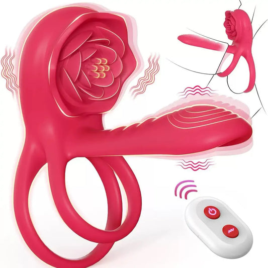 Rose Cock Ring - Vibrating Stimulator