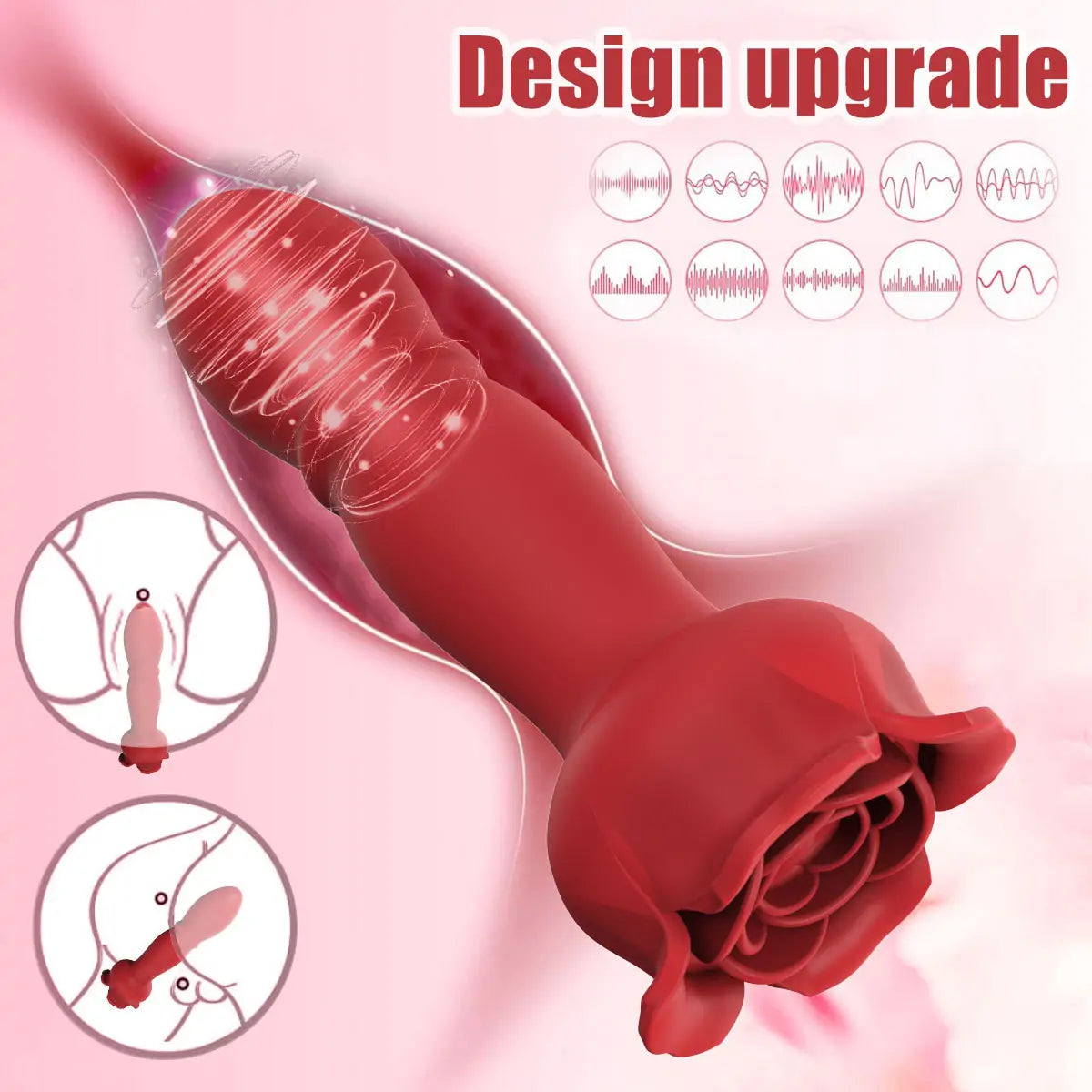 Rose Thrusting Wearable Vibrator Plug