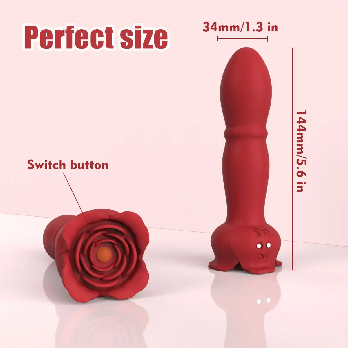 Rose Thrusting Wearable Vibrator Plug