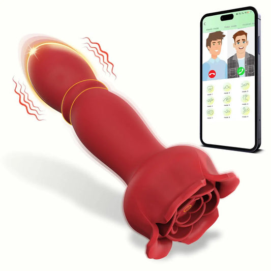 Rose Thrusting Wearable Vibrator Plug