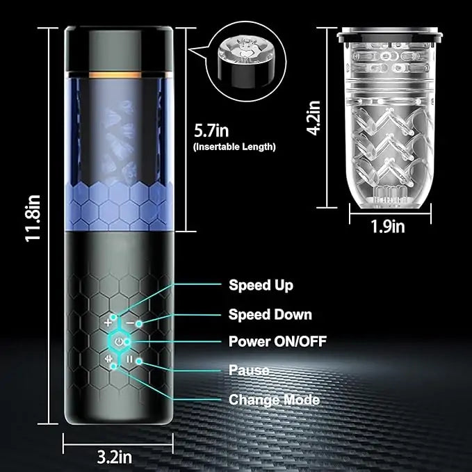 Rotating Telescopic Masturbators with Bluetooth
