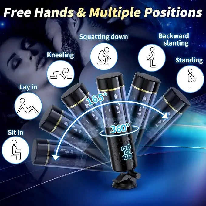 Rotating Telescopic Masturbators with Bluetooth