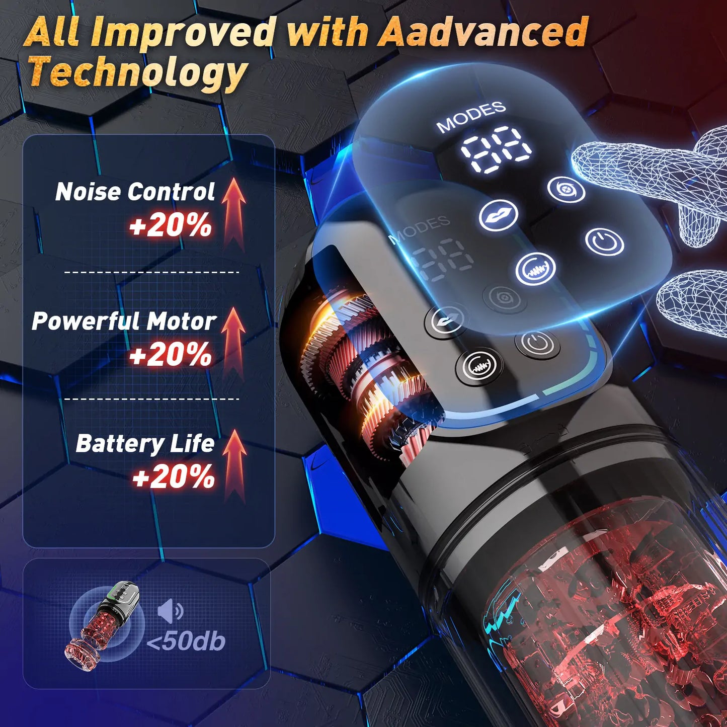 Rotational Suction Vibe Male Masturbator with App