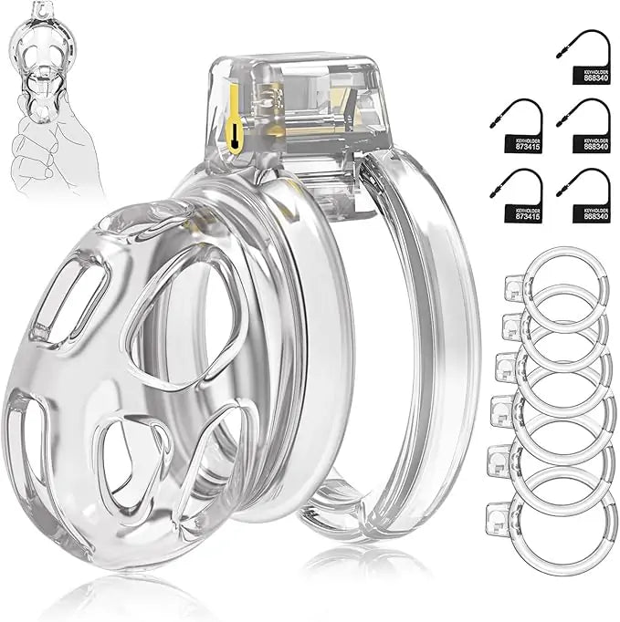Rubber Chastity Cage with Breathable Design