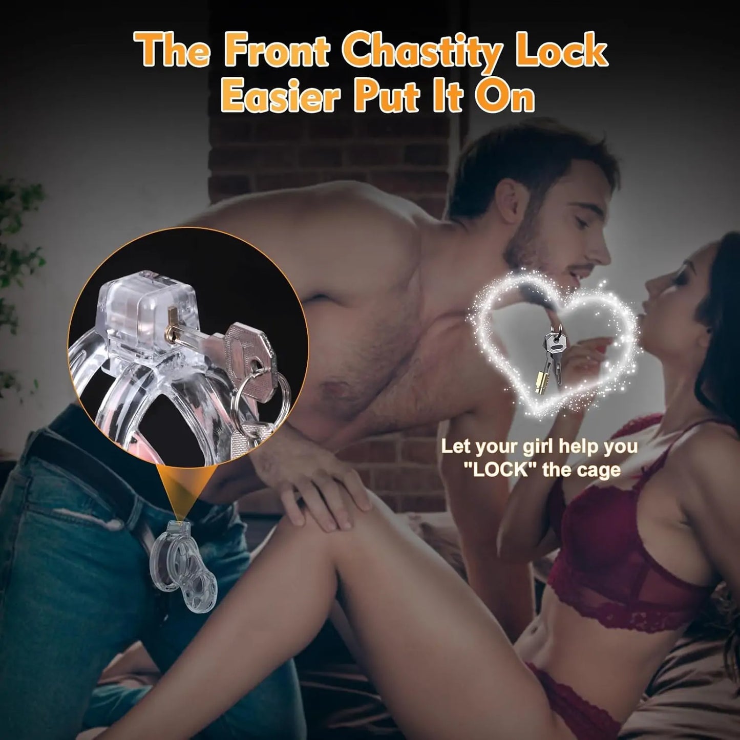 Rubber Chastity Cage with Breathable Design
