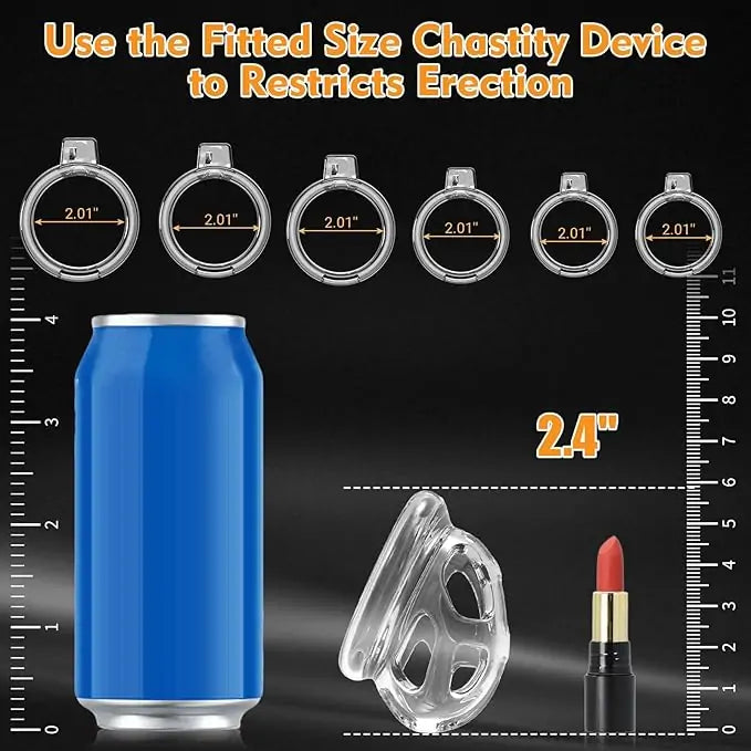 Rubber Chastity Cage with Breathable Design