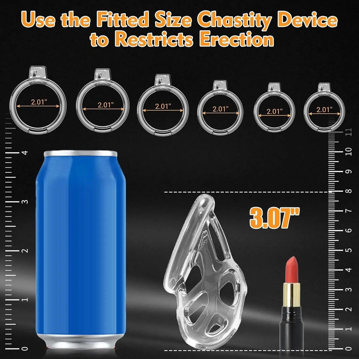 Rubber Chastity Cage with Breathable Design