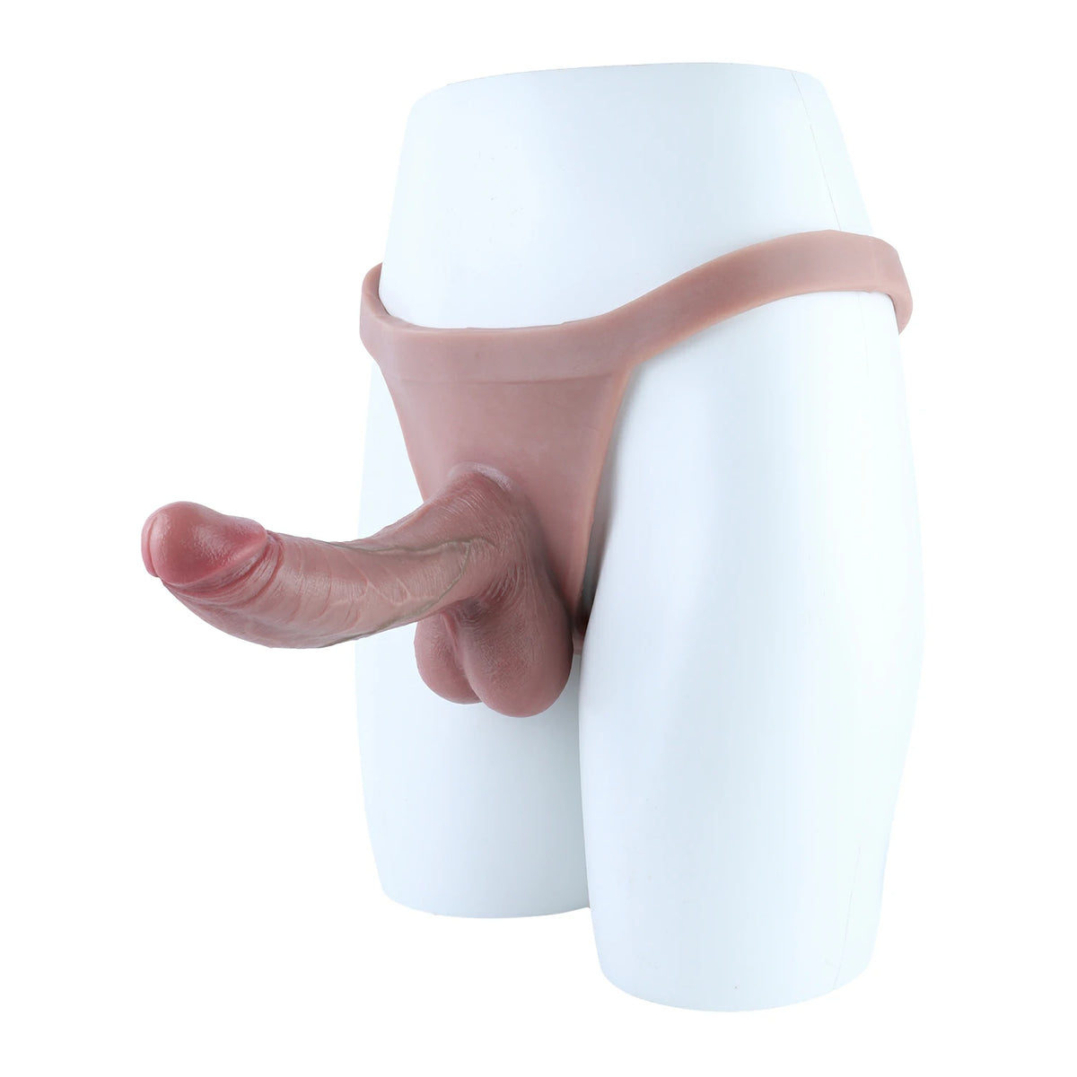 Flex Fit-Hollow Strap-On Panties with Silicone Inserts