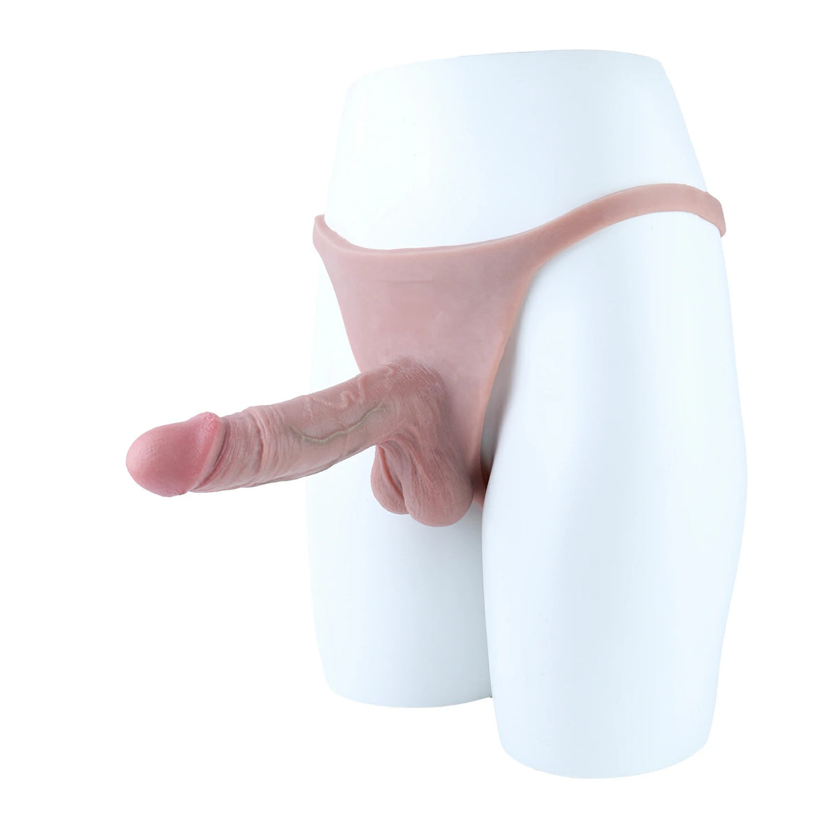 Flex Fit-Hollow Strap-On Panties with Silicone Inserts