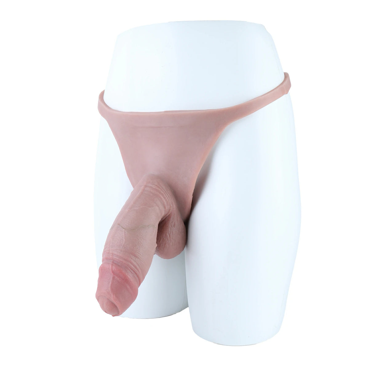 Flex Fit-Hollow Strap-On Panties with Silicone Inserts