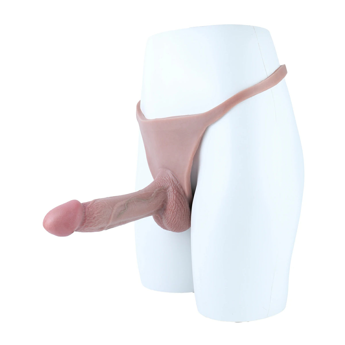 Flex Fit-Hollow Strap-On Panties with Silicone Inserts