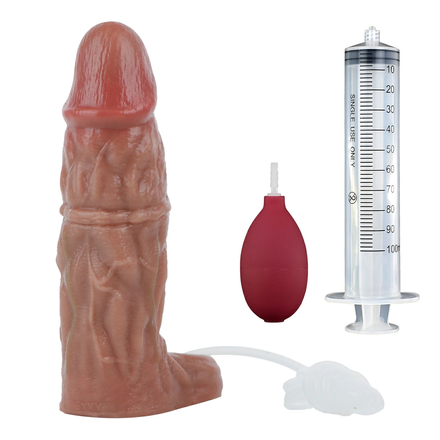 2-in-1 Ejaculating Dildo & Penis Extension Sleeve