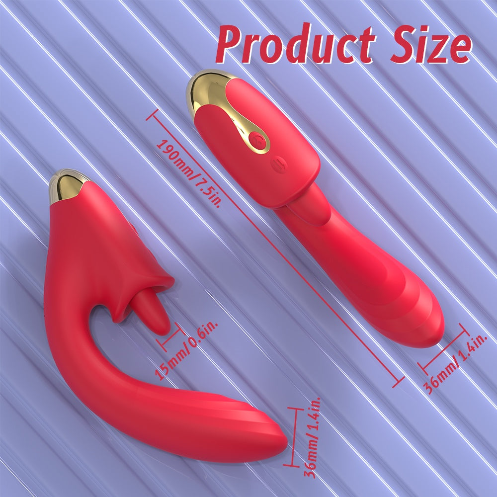 G-Spot Vibrating Thrusting Dildo with Suction Magic Wand – Insertion-Based Female Vaginal Stimulator