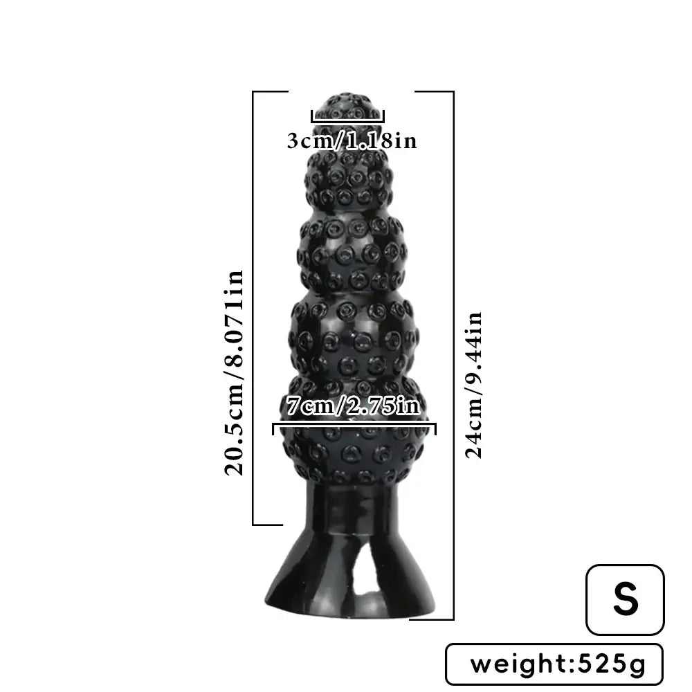 Black Knot Anal Beads Dildo 11 Inches