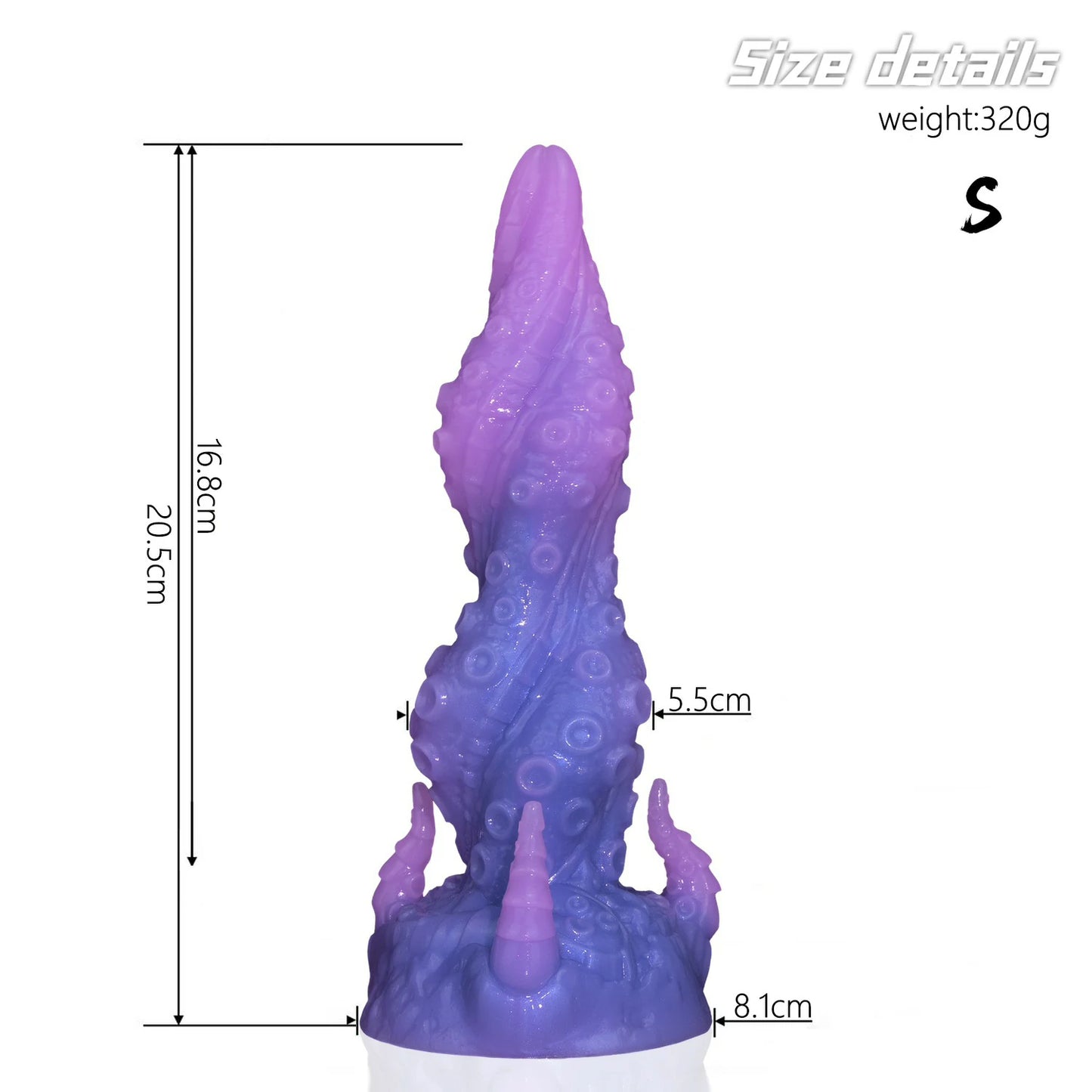 Anesidora Dual-Segmented Tentacle Liquid Silicone Fantasy Dildo