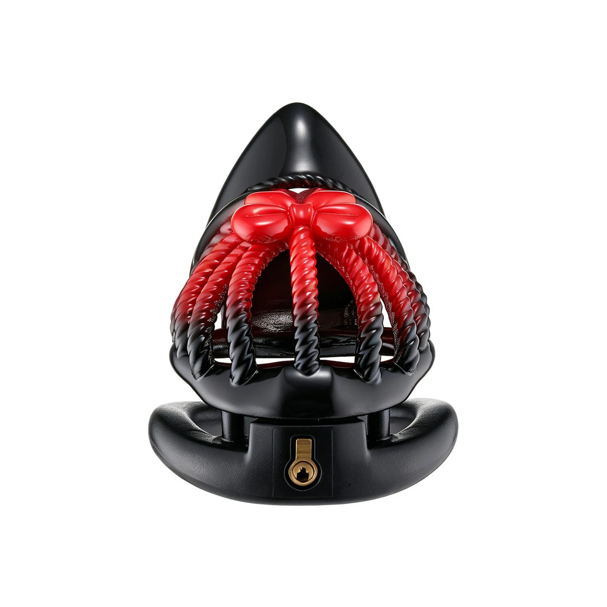 Scarlet Bow Heel – High Heel Chastity Cage