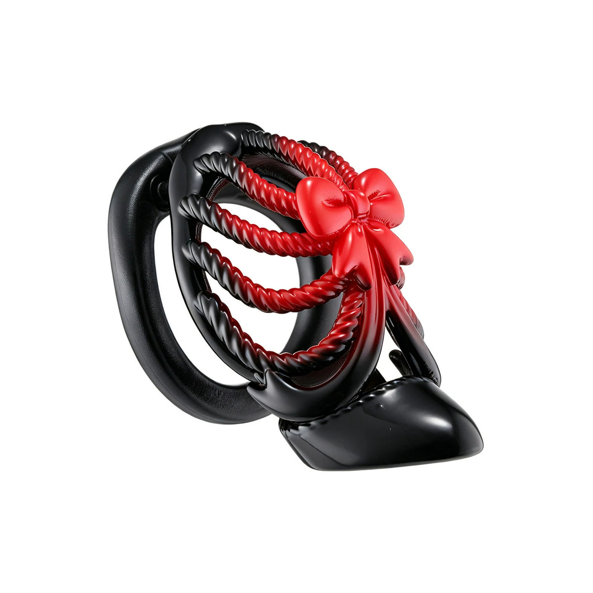 Scarlet Bow Heel – High Heel Chastity Cage