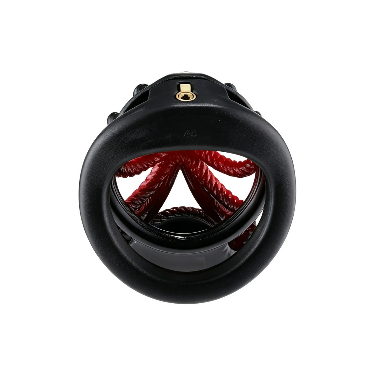Scarlet Bow Heel – High Heel Chastity Cage