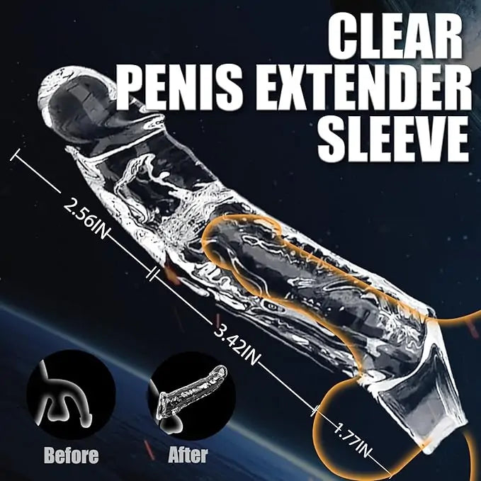 Seamless Penis Extenders - Clear Sleeve