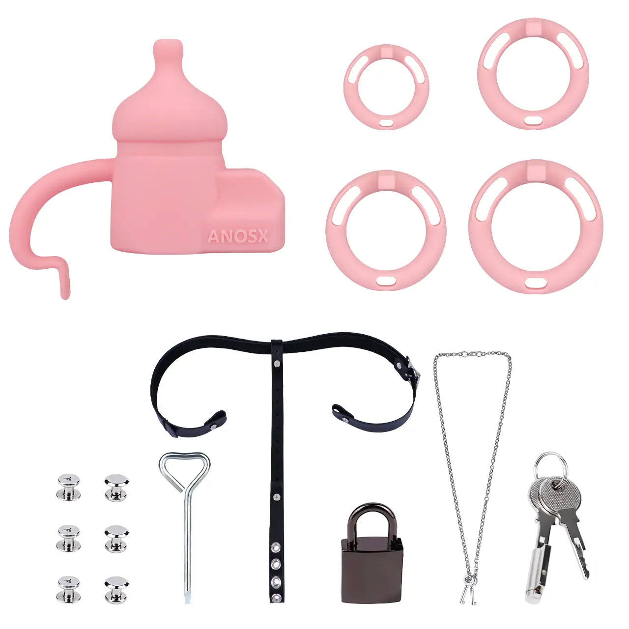 Second Dimension Milk Cage Chastity Lock with Lock