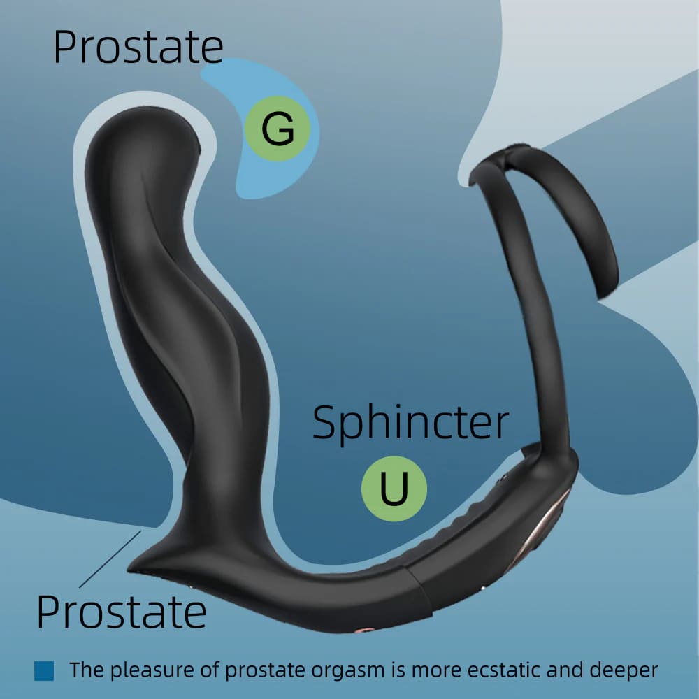 Serpix - 2-in-1 E-Stim Prostate Massager with Cock Ring