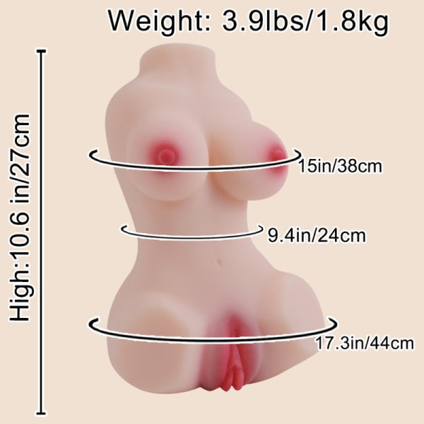 Sex Doll Torso with Skeleton 3.9lb