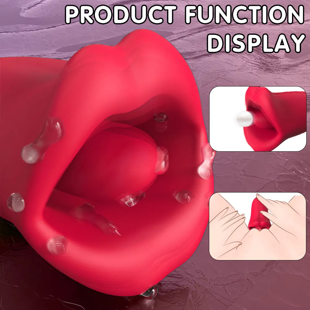 Sex Lip Lifelike Oral Love Vibrator