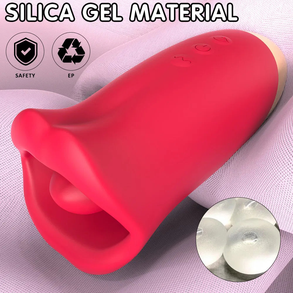 Sex Lip Lifelike Oral Love Vibrator