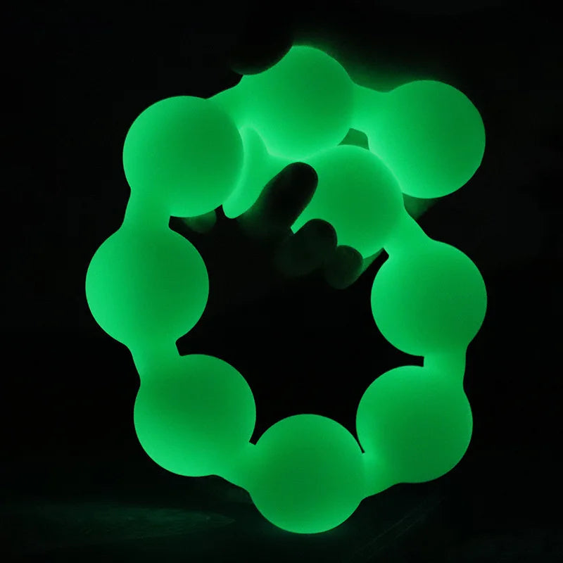 Long Anal Beads Silicone Tail Butt Plug - Big Anal Expansion Luminous Anal Sex Toy
