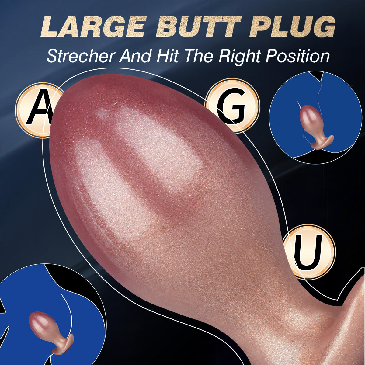 Silicon Missile Butt Plug with Chain