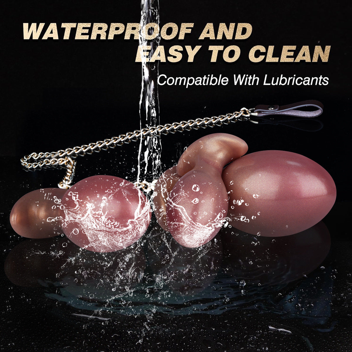 Silicon Missile Butt Plug with Chain