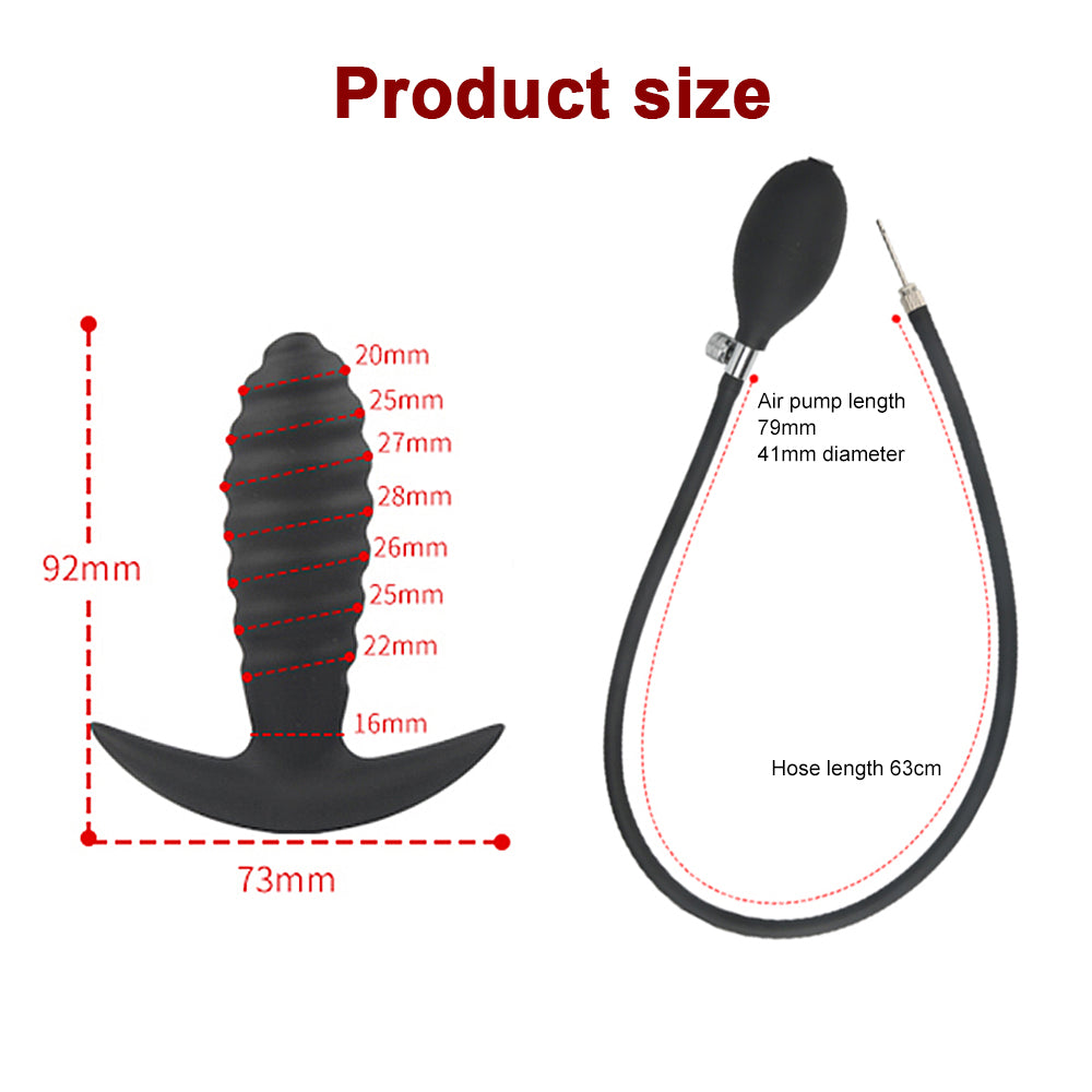 Silicone Butt Plug Inflatable Anal Dilator Prostate Massage Ass Sex Toy