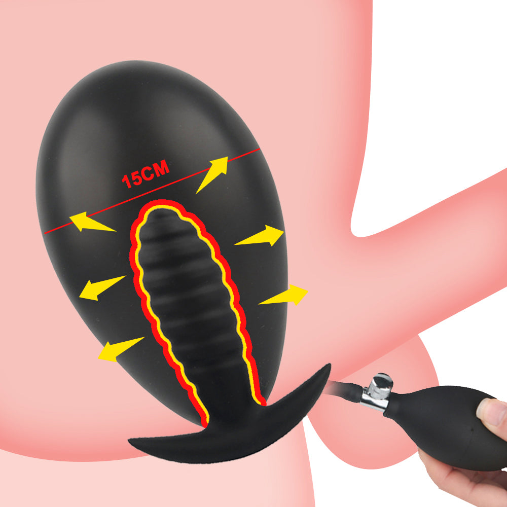 Silicone Butt Plug Inflatable Anal Dilator Prostate Massage Ass Sex Toy