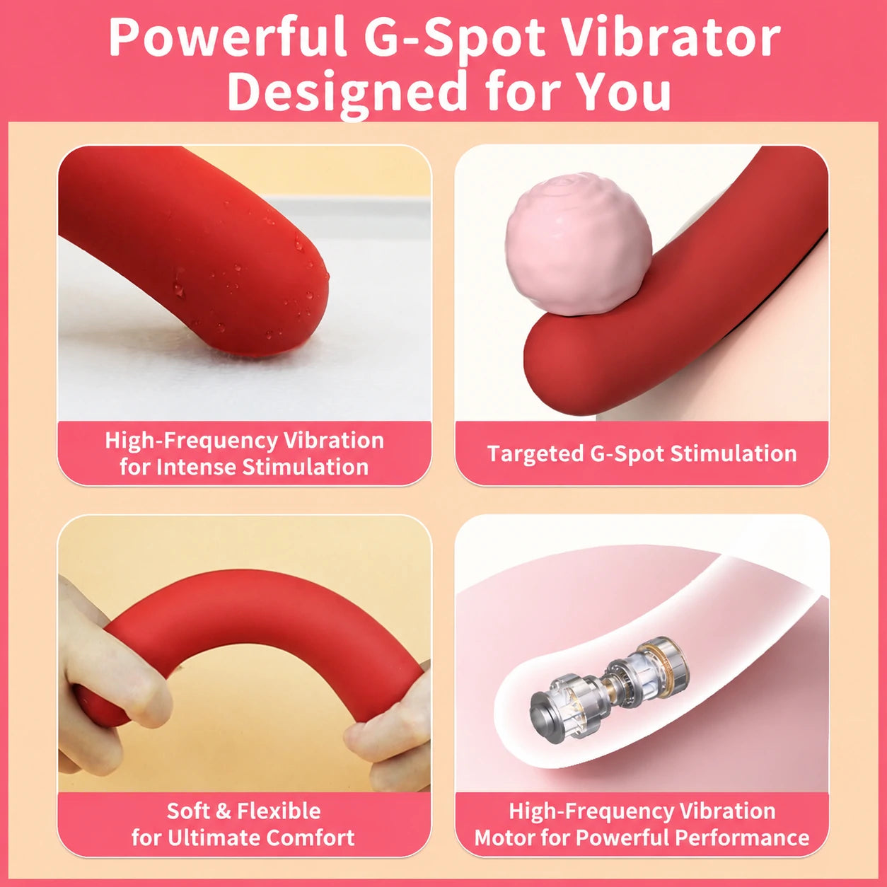 Silicone Hot Dog Multi-Frequency Vibrating Stroker