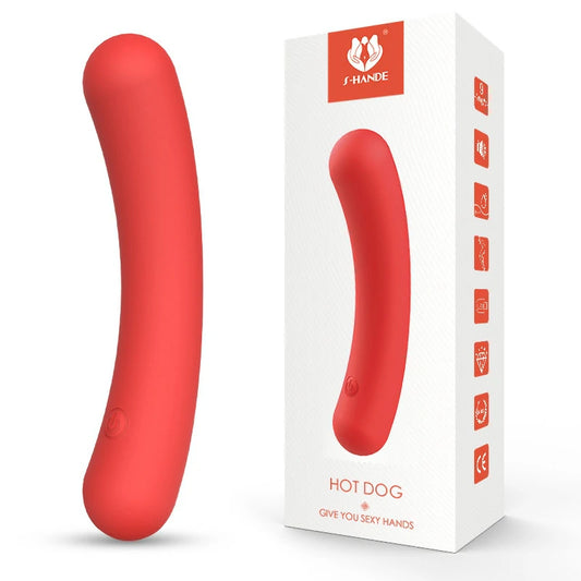Silicone Hot Dog Multi-Frequency Vibrating Stroker