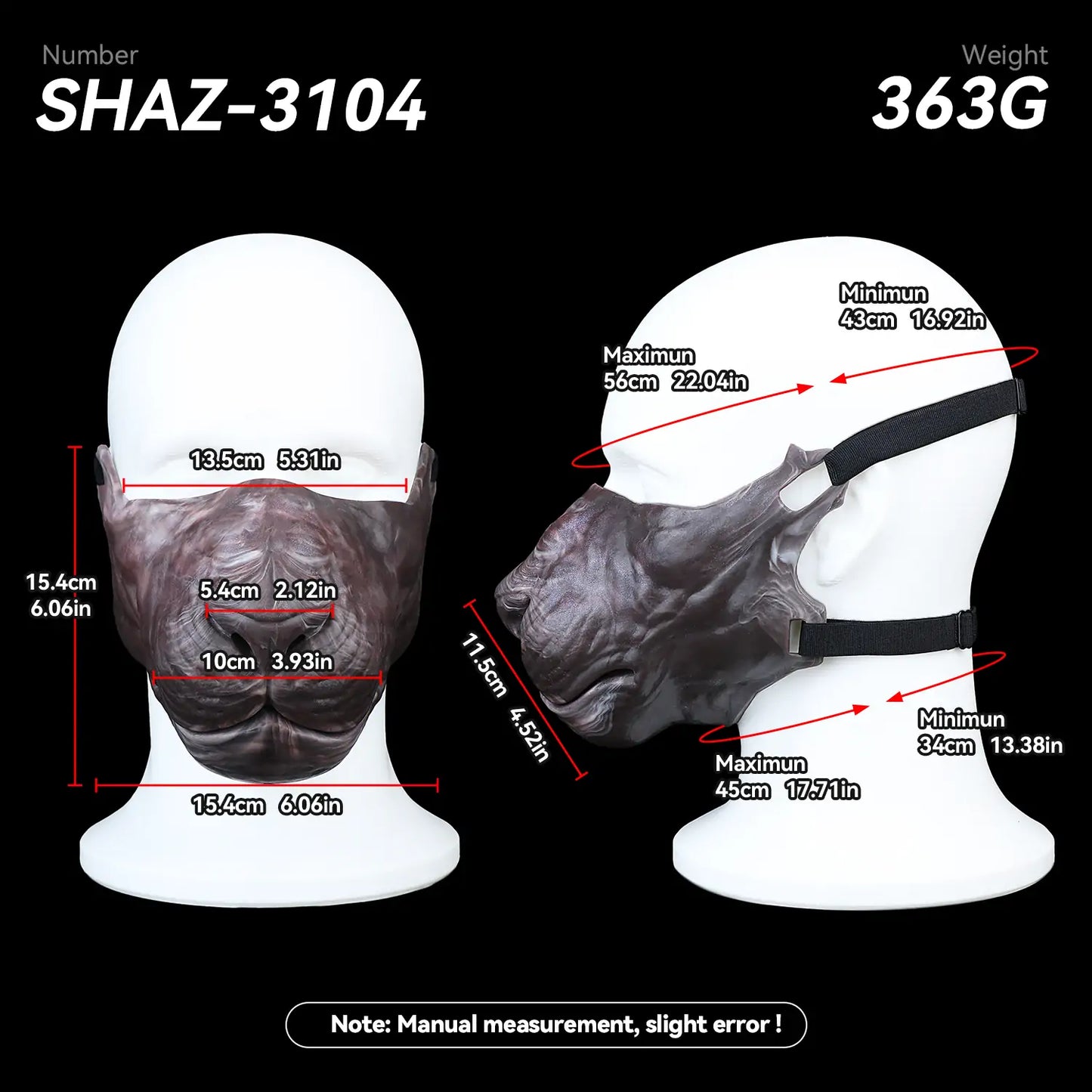 Silicone Primal Cosplay BDSM Mask