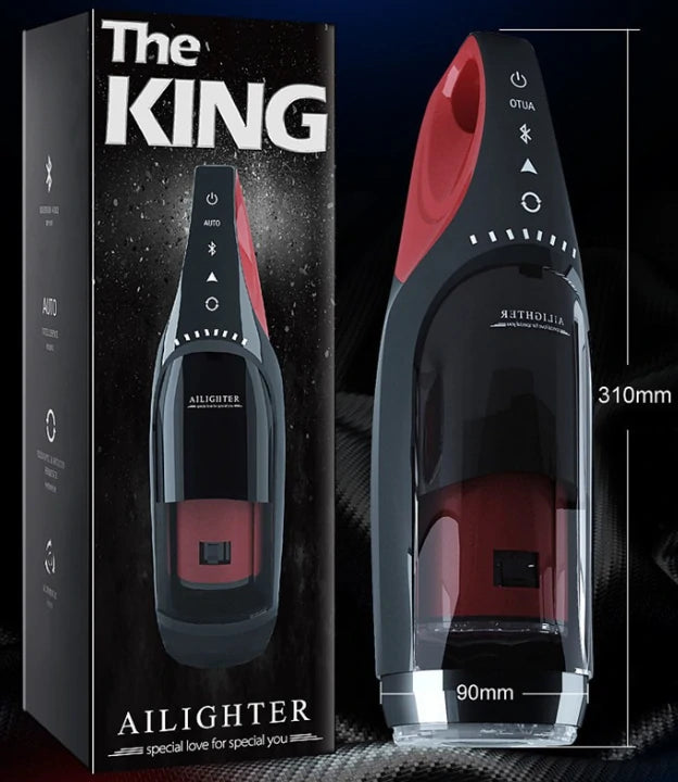THE KING · Apex Matrix – App-Controlled Heated Telescopic Masturbator
