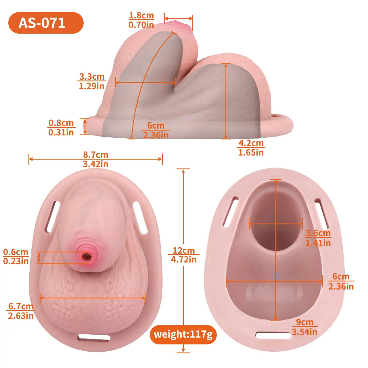Simulated Penis Sissy Chastity Cage