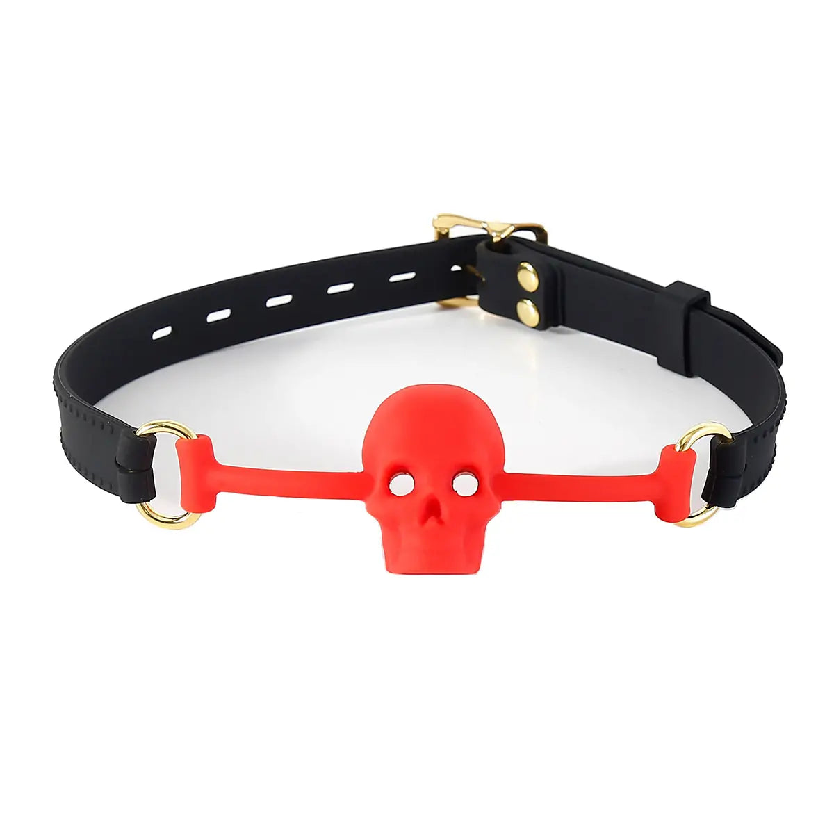 Skull Ball Gag - Adjustable Silicone Restraint
