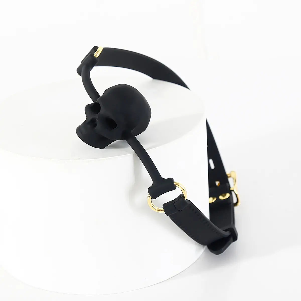 Skull Ball Gag - Adjustable Silicone Restraint