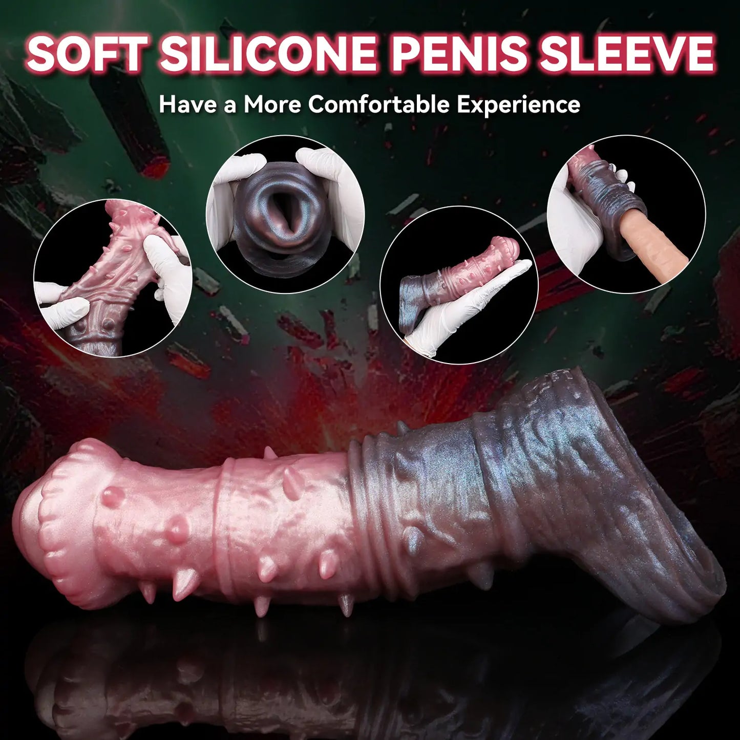 Spiked Fantasy Horse Penis Sleeve