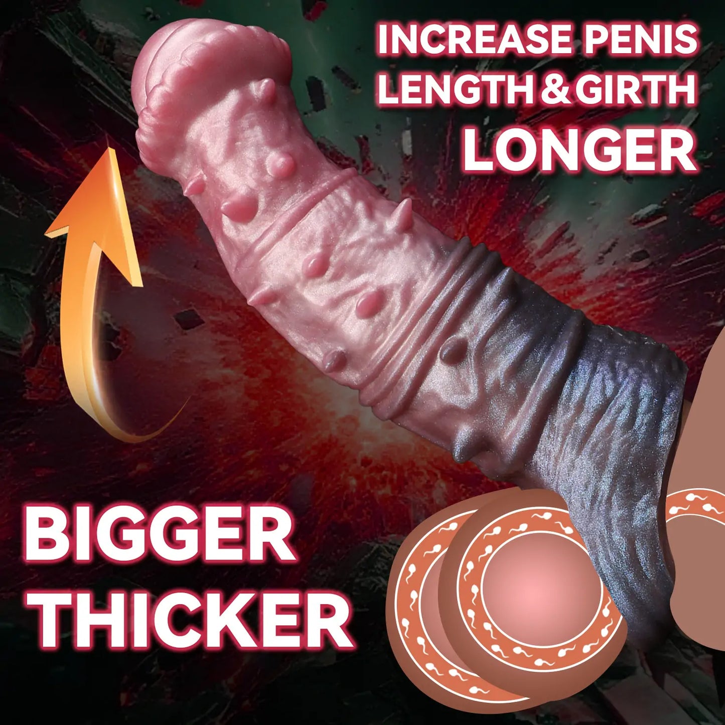Spiked Fantasy Horse Penis Sleeve