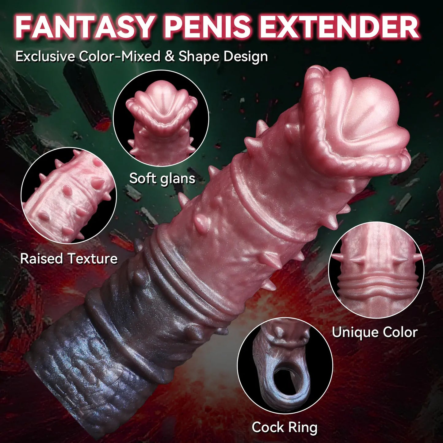 Spiked Fantasy Horse Penis Sleeve