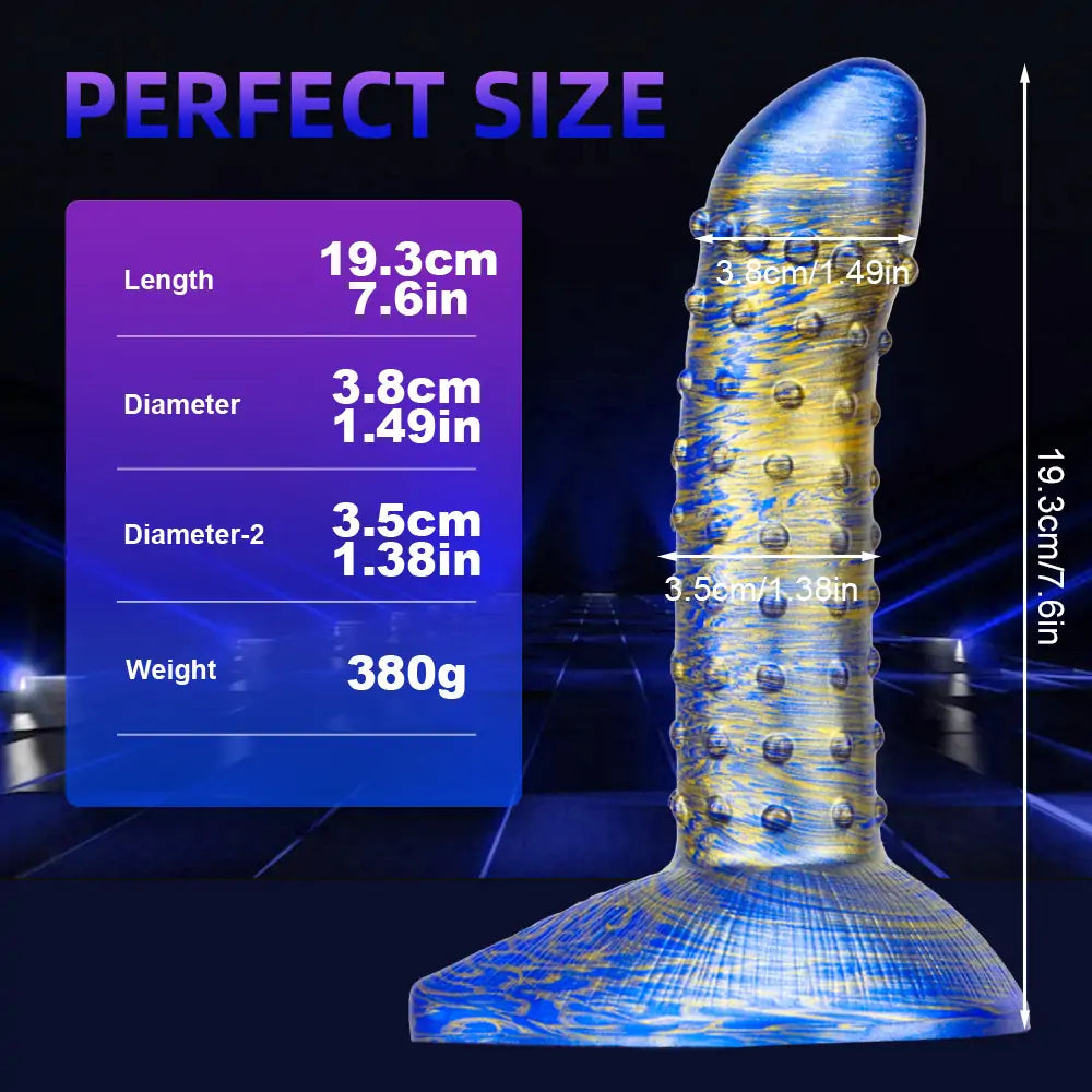 Spiked Fantasy Suction Dildo 7.6 Inches