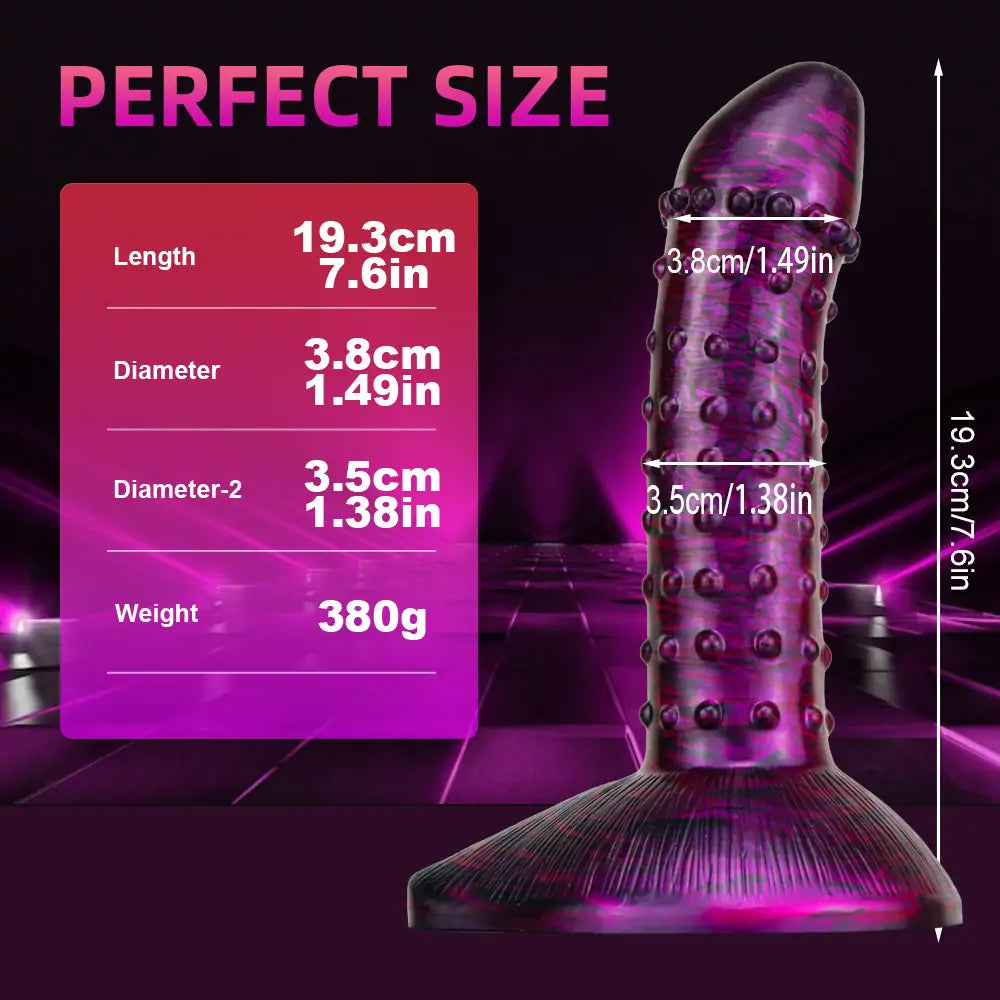 Spiked Fantasy Suction Dildo 7.6 Inches