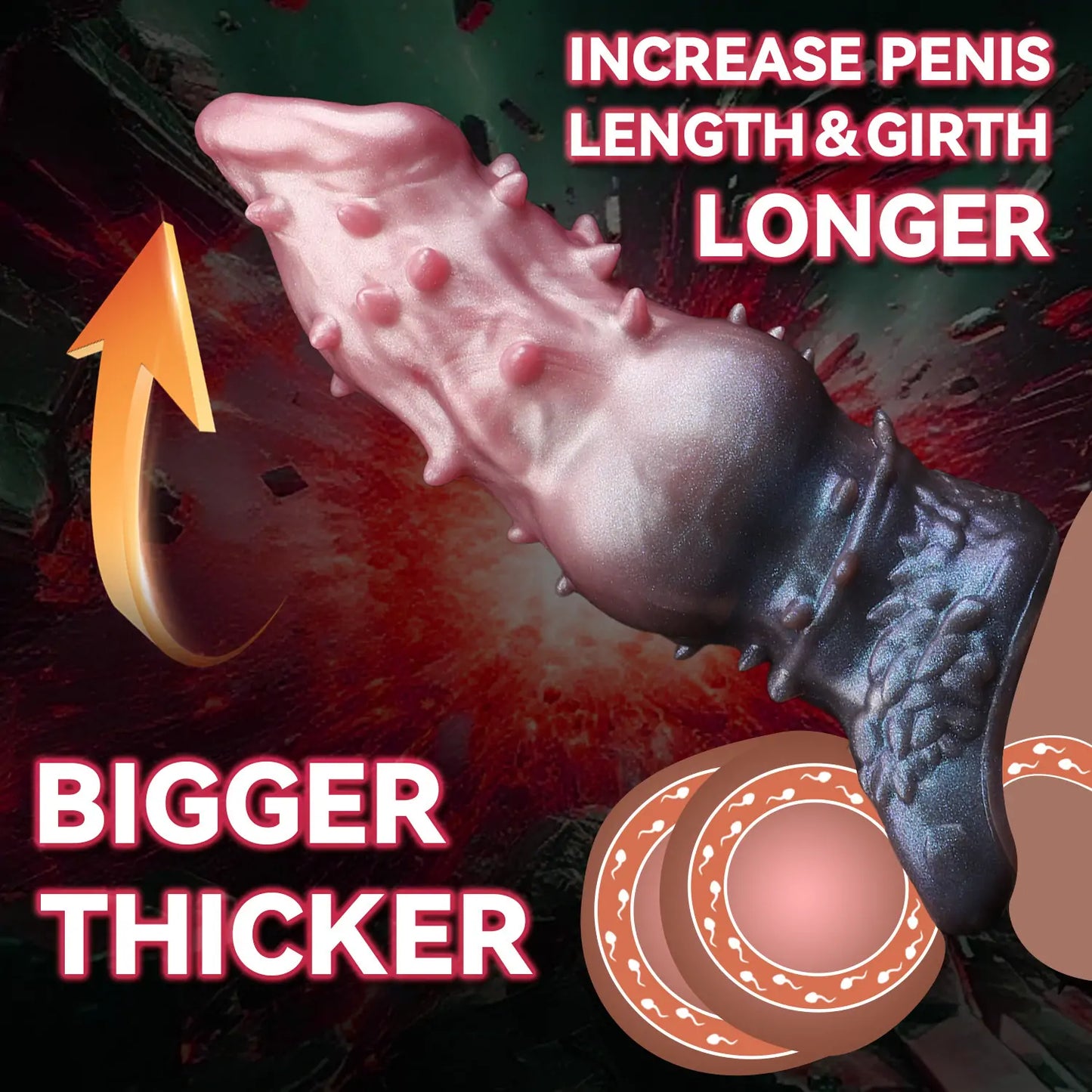 Spiked Fantasy Wolf Penis Sleeve