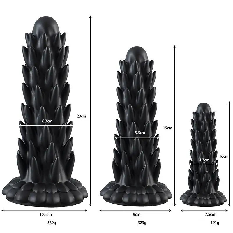 spiked anal plug Plug Anal Prata Com Rosa Tamanho P Cravejado