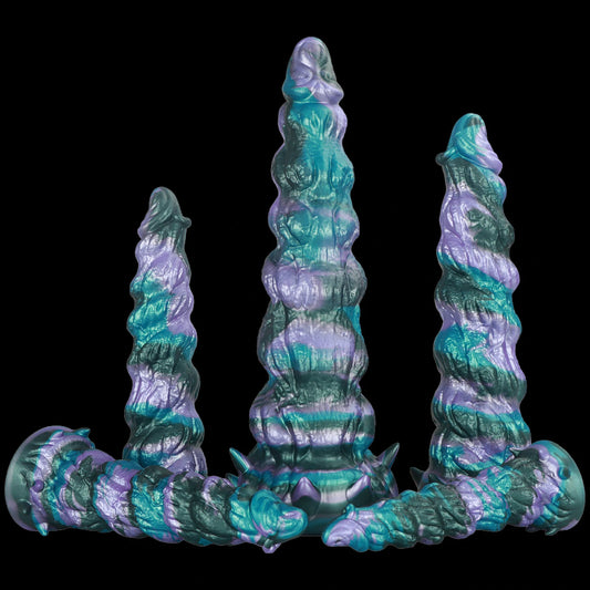 Spiral Pagoda – Textured Fantasy Dildo in S–XXL Sizes