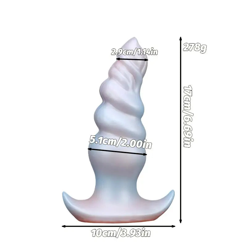 Spiral Anchor Silicone Butt Plug