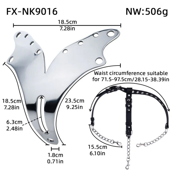 Stainless Steel Crotchless Bondage Panty